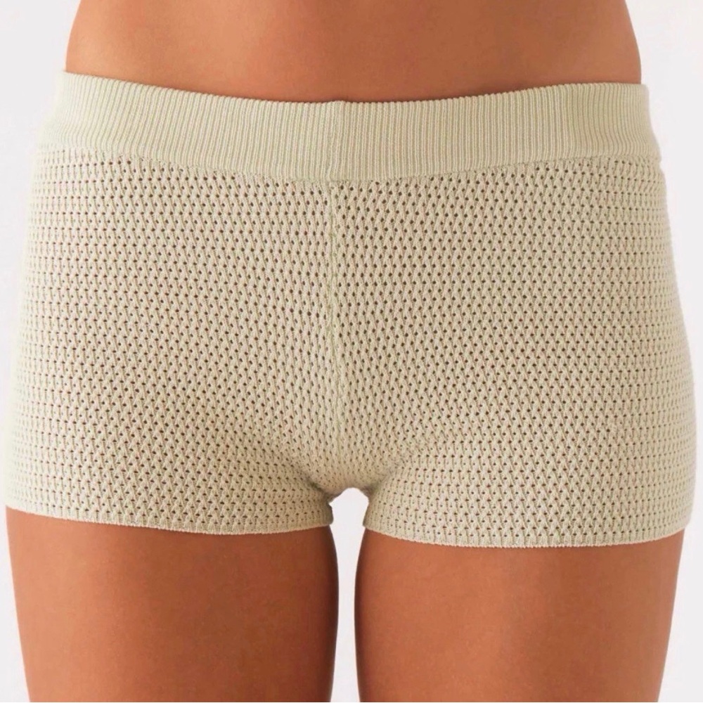 Peppermayo Fantasise Knit Mini Shorts in Mint